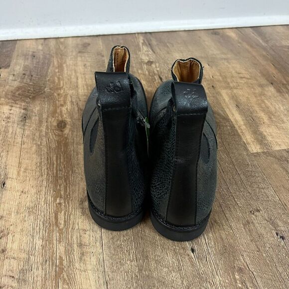 Froddo Leather Suede Snakeskin Print Black Boots Metallic Women's 40 US 9 NWT - Picture 8 of 10